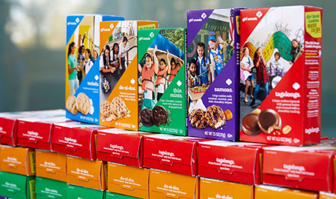 girl scout cookie boxes